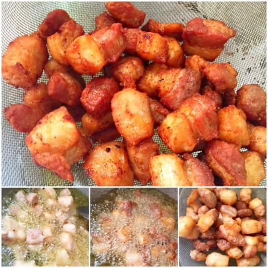 Fried Pork หมูทอดกะปิ อาหารแบบง่ายๆ 3